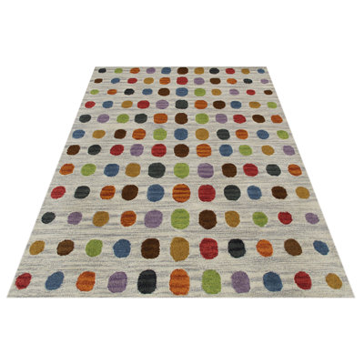 Wimbledon Polka Dots Wool Area Rug