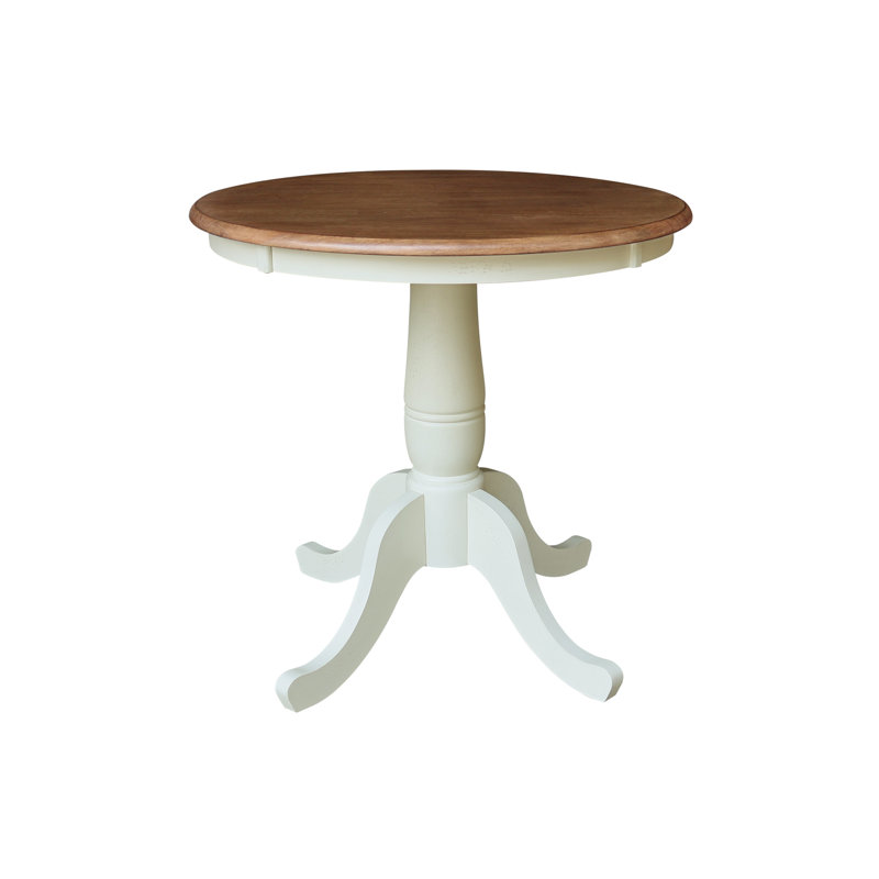 Solid Wood Pedestal Dining Table, 30" H x 30" L x 30" W, Espresso