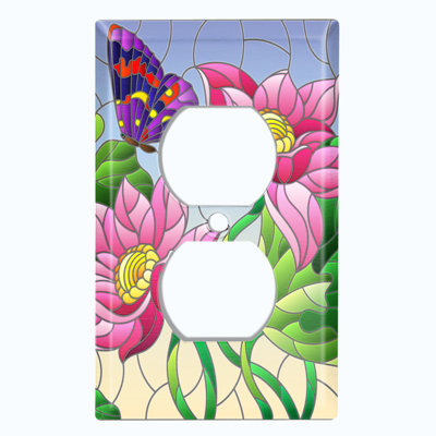 Patterned 1 - Gang Toggle Light Switch Standard Wall Plate