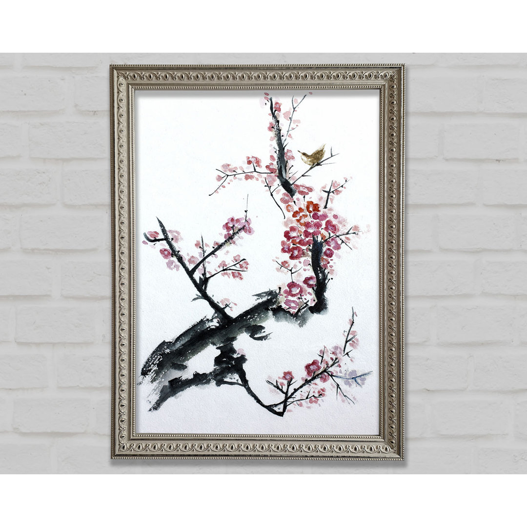 Gerahmtes Leinwandbild Chinese Cherry Blossom Pink