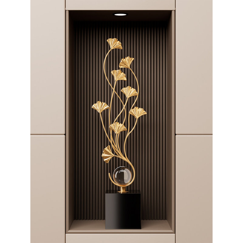 Ornement de vestibule en résine de ginkgo moderne et minimaliste
