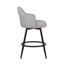 Tabouret de comptoir pivotant Kepler 26"H rembourré avec pieds en métal, design capitonné (ensemble de 3)-366180661-366180663