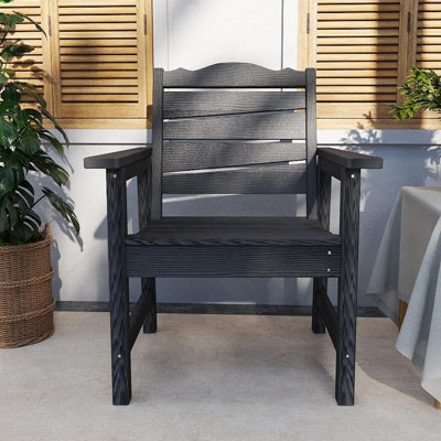 Chaise de patio résistante aux intempéries, chaises d'extérieur avec siège incurvé ergonomique, chaises de salle à manger d'extérieur d'une capacité de 400 lb, blanc