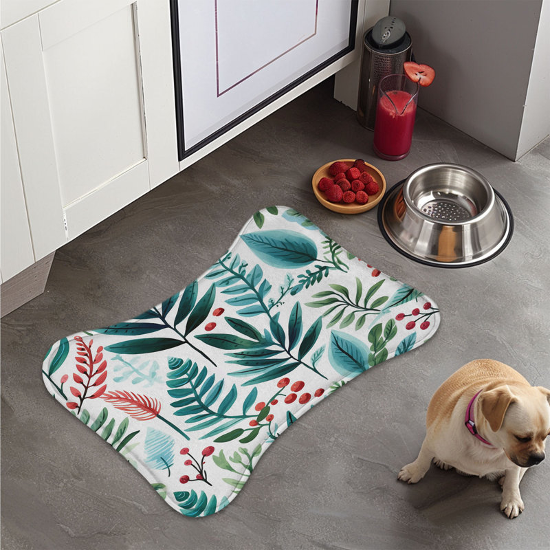 Greenery - 1 Piece Bone Shape Feeding Mat
