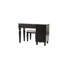 Meuble-lavabo formel en noir pour la chambre à coucher - Tabouret avec siège et tablette