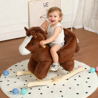 Jouet à bascule pour enfants avec berceuse, corps en peluche, marionnettes, ceinture de sécurité et base stable pour tout-petits (de 1 à 3 ans)