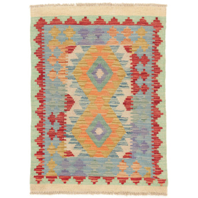 Rectangle 60 cm x 90 cm Hand Woven Kilim Area Rug