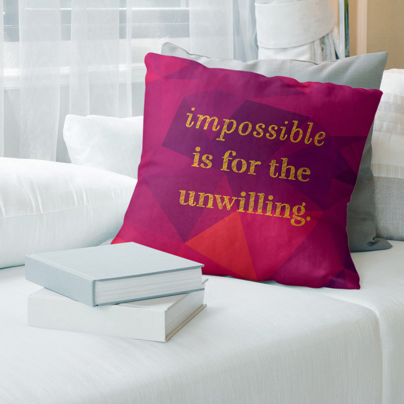Coussin de cotation de faux gemme impossible, 14 po x 14 po, Rubellite / or