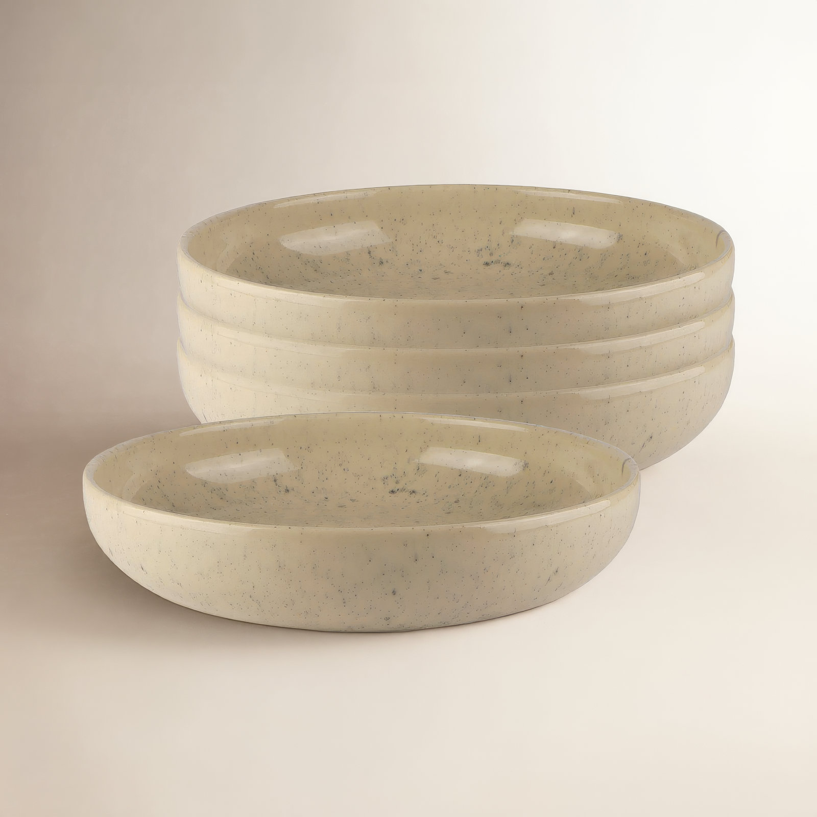 Kisung 40oz. Stoneware Pasta Bowl, Beige