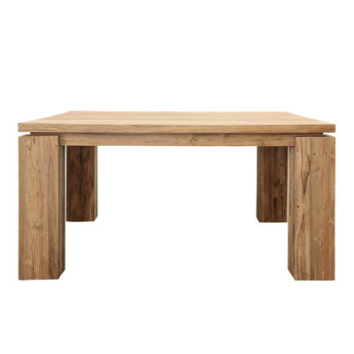 Micah 63" Wide Teak Dining Table, Natural