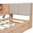 Wooden  L-Shaped Daybed Corner Bed Under-Bed Drawers  With Storage Bookcase And Upholstered Headboard And USB Charging Ports For Limited Space-2141109983-2141109982
