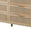 Armoire de rangement 59,6 po à 6 tiroirs avec tiroir en rotin