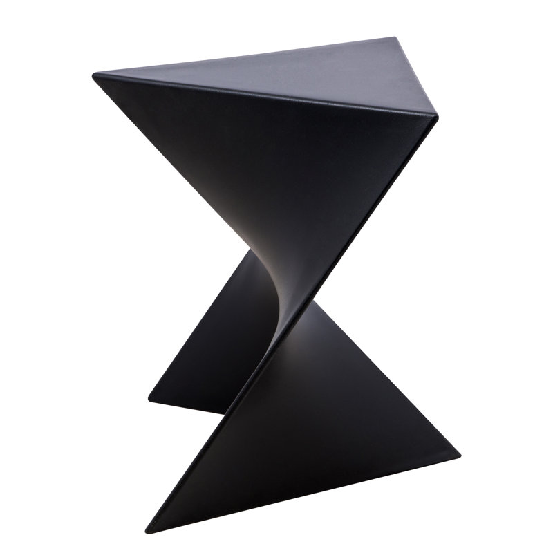 Table d'appoint sculpturale 17 po Leisuremod, Noir, Simple