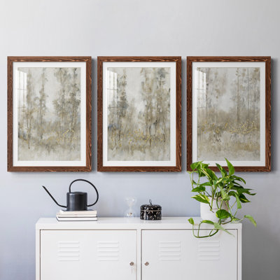 " Thicket of Trees I " 3 Piece Art Color Photography Painting