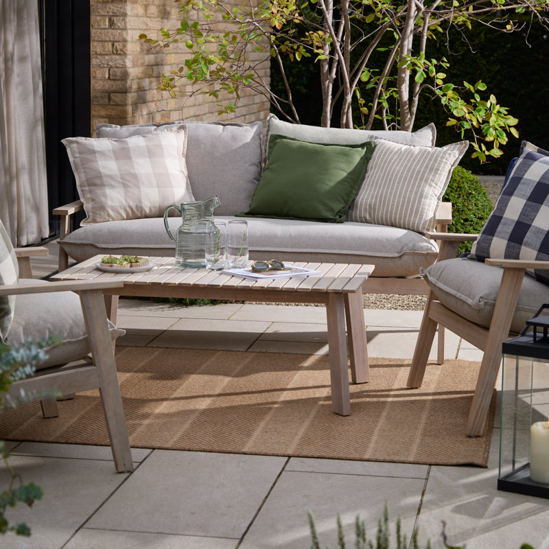 Holmfirth Indoor / Outdoor Square Throw Cushion, Green