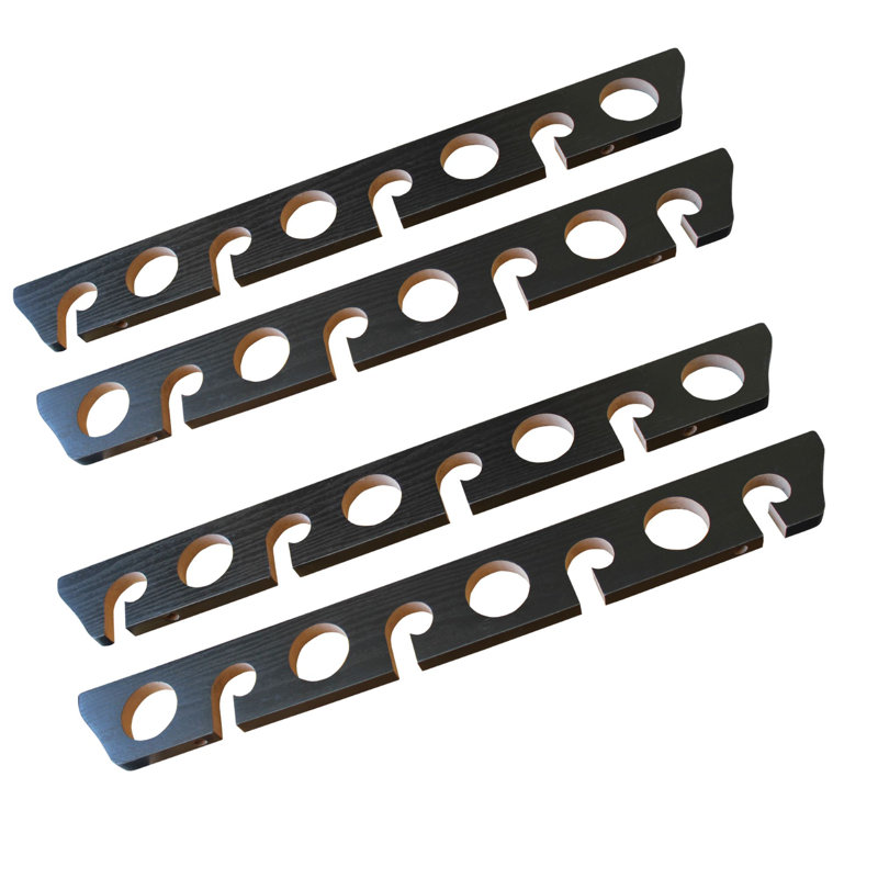 Support pour plafond / mur noir à 8 tiges - paquet de 2