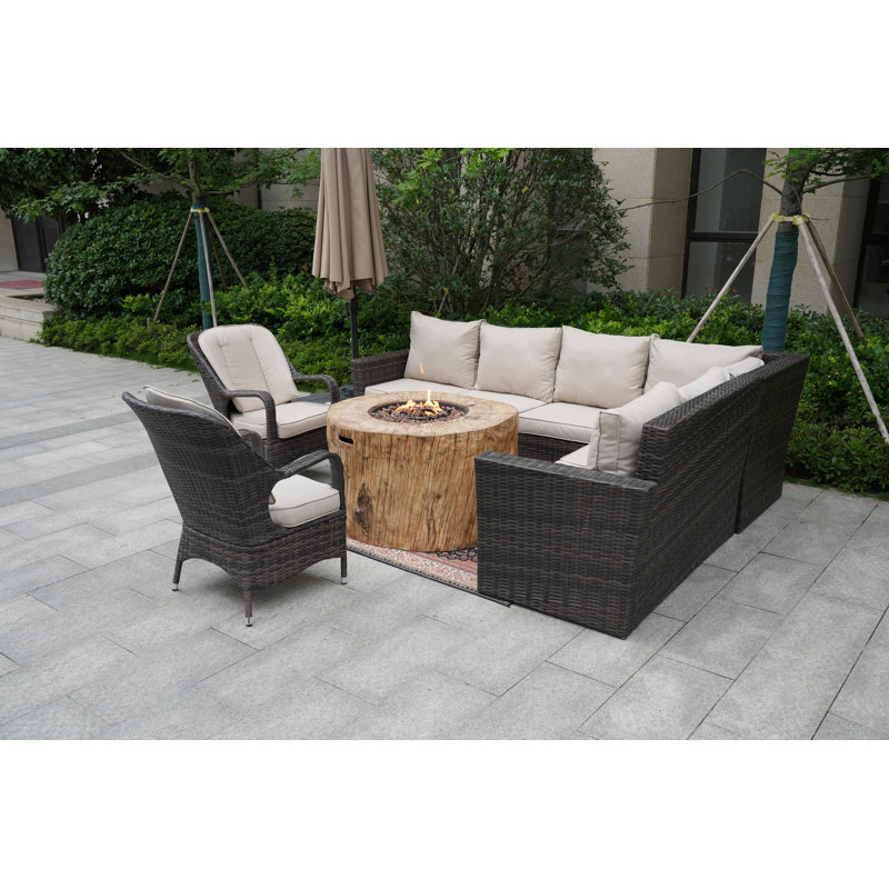 8 - Person Patio Conversation Set with Cushions