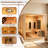 Hylivesaunas 2-3 Person Hemlock Indoor Infrared & Steam Hybrid Sauna | with Ergonomic Loungers, Full-Spectrum Heaters, 6KW Harvia Steam Kit & Chromotherapy