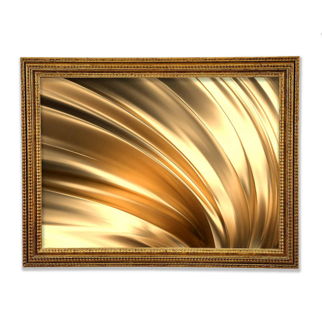 Gold Textured Fabric - Einzelner Bilderrahmen Kunstdrucke