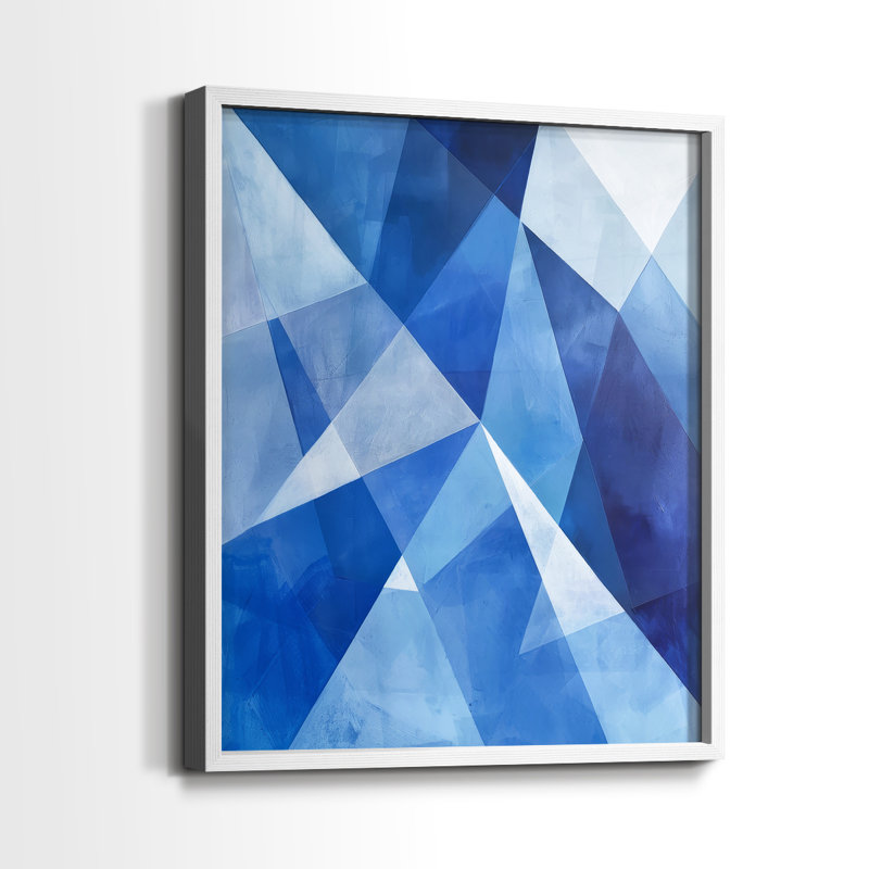 Série ABSTRACT Lxxv - reproduction encadrée de qualité supérieure - prête à être accrochée - aucun clou requis, Blanc