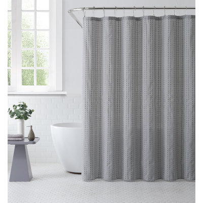 Clarkston Cotton Blend Geometric Shower Curtain