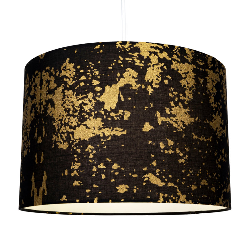 30cm Cotton Drum Lamp Shade, Black