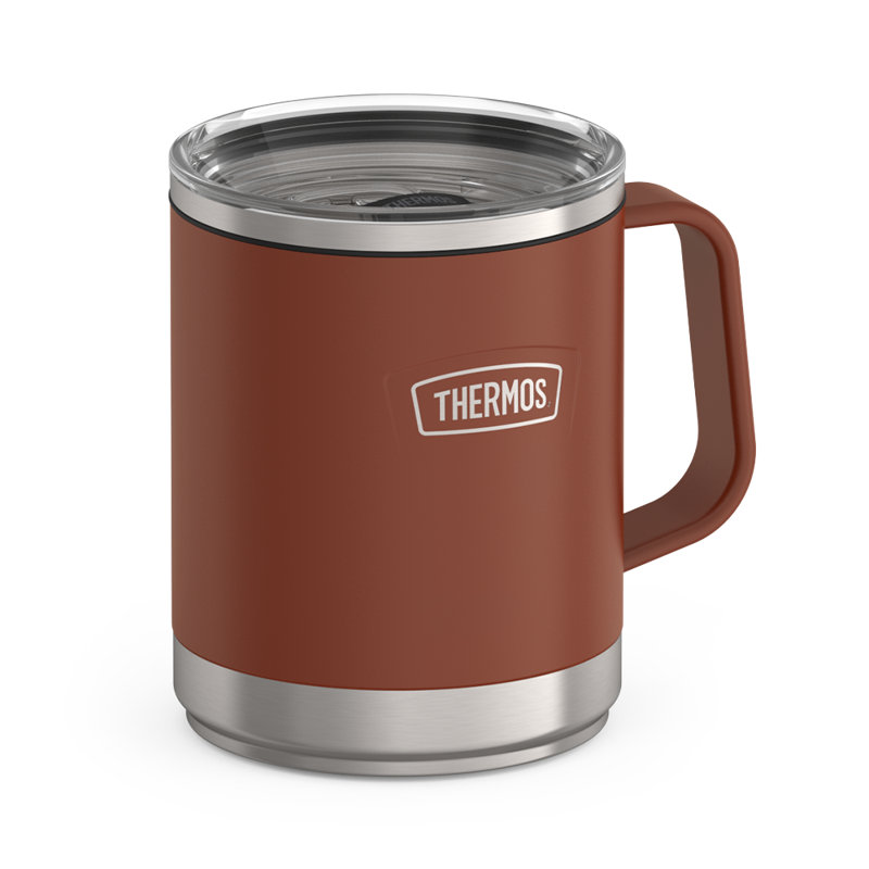 Tasse 14 oz en acier inoxydable avec couvercle coulissant - Selle, Selle de cuir
