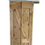 Porte de grange pliante en bois d'aulne fini avec ensemble de quincaillerie coulissante en bois-102356047