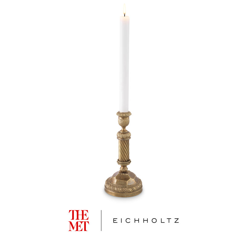 Bougeoir de table en laiton H 9,45 po The Met x Eichholtz
