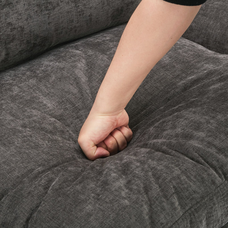 Fauteuil rembourré surdimensionné et confortable Comfy Cloud, Gris