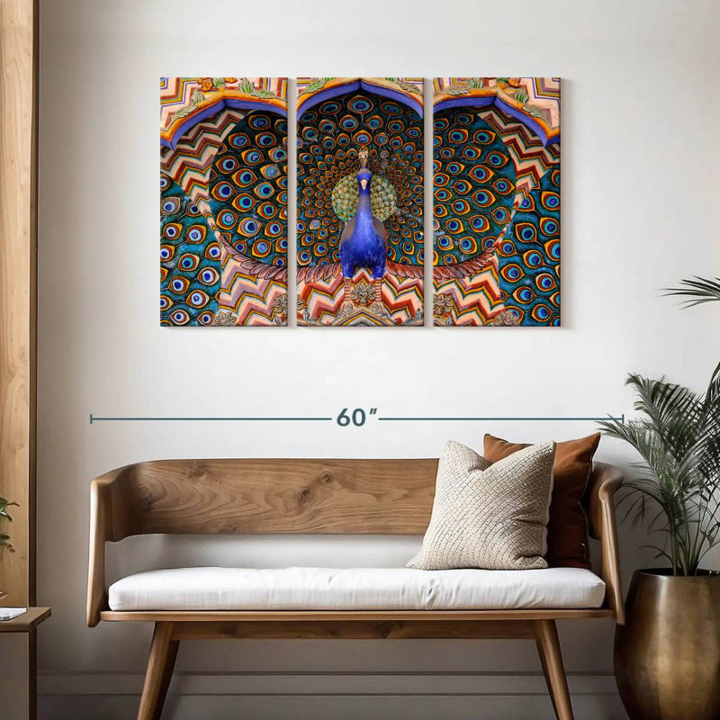 Lilie Pitam Niwas Chowk Peacock, 28" H x 45" W