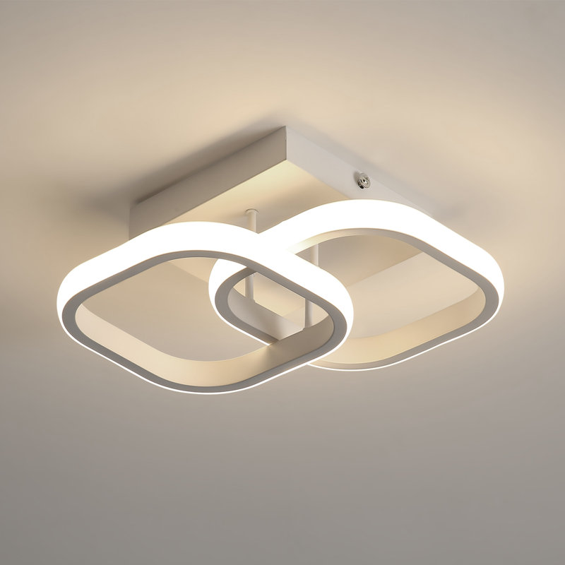 Luebbert LED Semi Flush Mount, White, 4000K