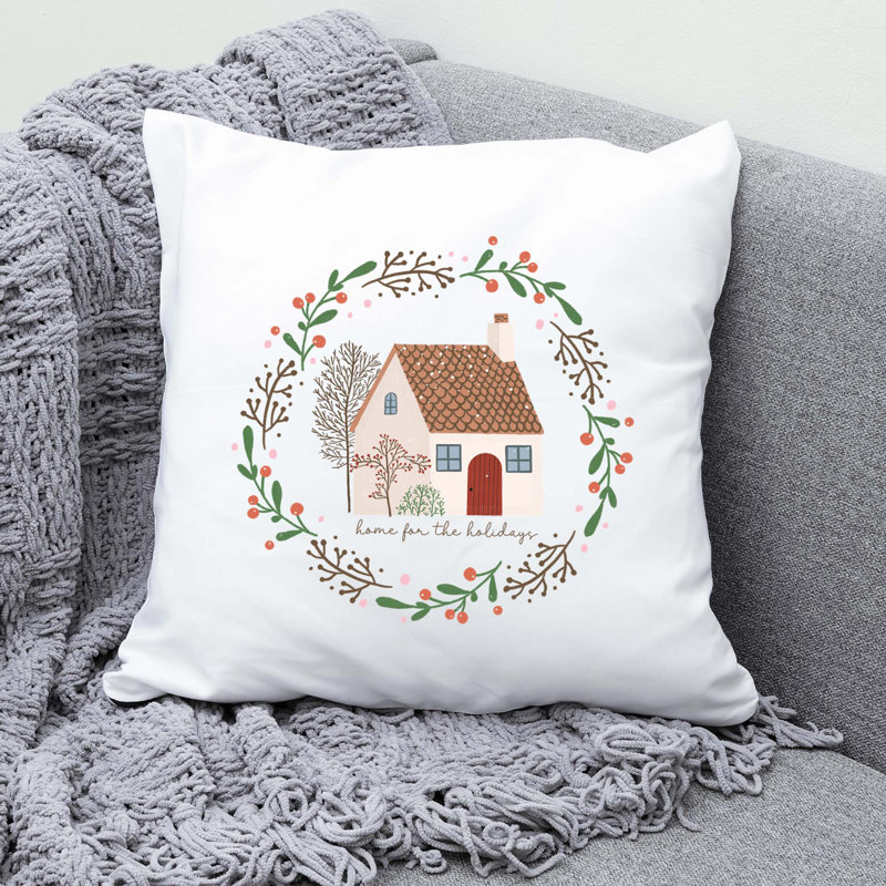 Christmas illustration10 Polyester Throw Pillow, 20" x 20"