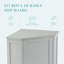 Armoire de rangement élégante pour salle de bain, armoire de salle de bain, armoire de rangement d'angle triangulaire avec tablette réglable-1893088077