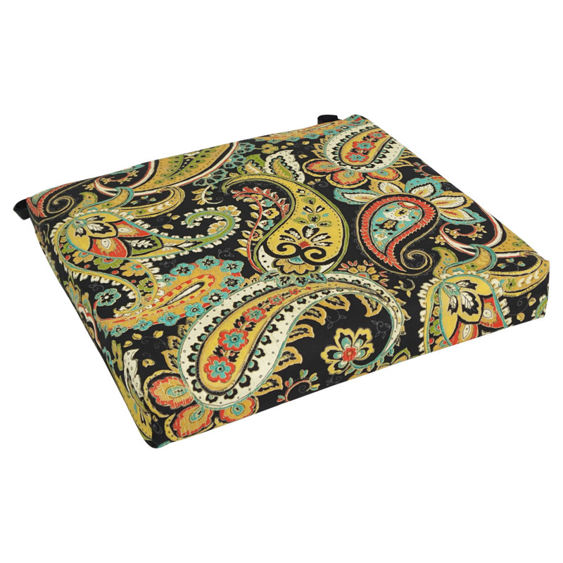 Outdoor 3'' Dining Chair Seat Cushion, Yellow