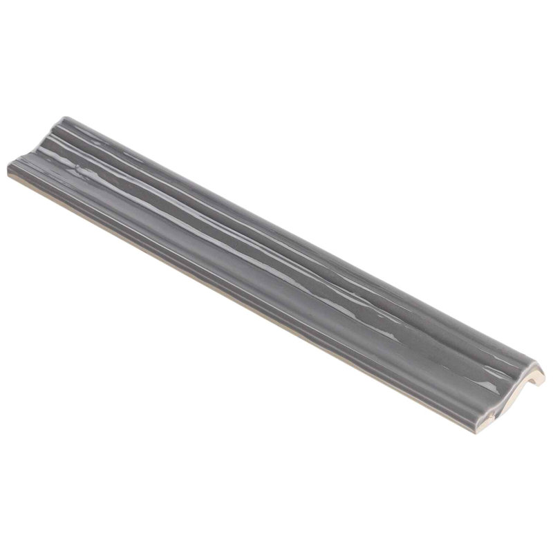Manchester 2X12 Ceramic Chair Rail Liner, Charcoal