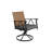 Outdoor Patio Table And Chairs 7 Piece,Steel Construction, Chairs,Brown/Grey Dining Piece,Soft Cushions Steel Table,Brown/Grey