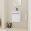 Meuble-lavabo flottant mural avec lavabo et porte d'armoire à fermeture en douceur-357206478