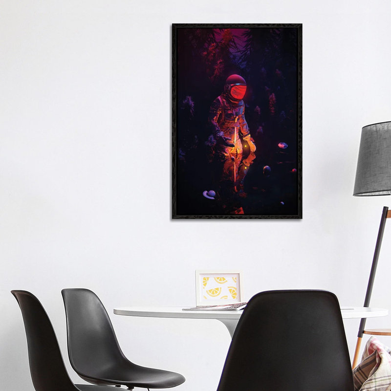 Stellar Spot 1 Piece Wall Art on Canvas, 101.6cm H x 66.04cm W x 3.81cm D, Black Framed
