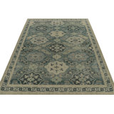 Distressed Homage Hand Knotted Wool Floral Area Rug
