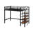 Twin Size Metal Loft Bed With Shelf-937421954