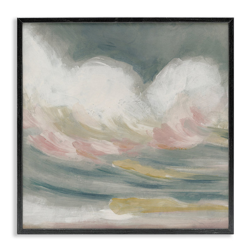 «Stormy Rolling Waves», art de la giclée encadrée par June Erica Vess, Noir, H 24 po x l 24 po