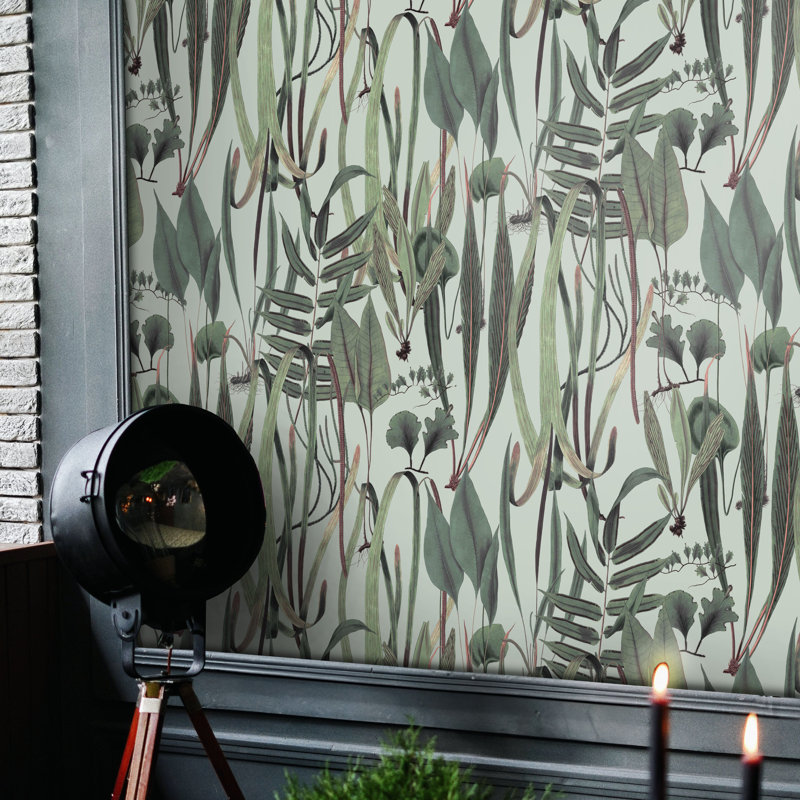Botanical Wallpaper Sage Green