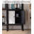 Wood and Metal Combination Bookshelf with Drawers