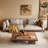 High-End Solid Wood Fabric Sofa