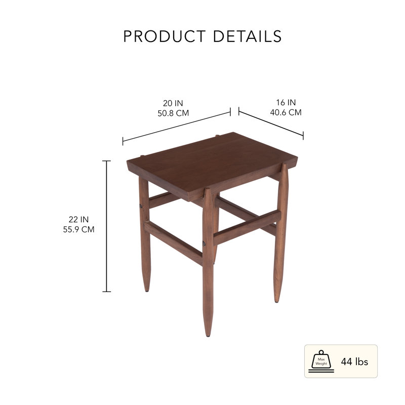 Table de bout en bois Entwine