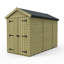 Total Sheds 4ft x 11ft Apex Garden Shed - Double Door - No Windows - Pressure Treated Timber - UK Manufactured