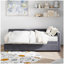 Lit plateforme simple tapissier en forme de L avec rangement et tiroirs-1858055332