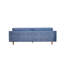 Canapé Anderson 90" capitonné bleu denim