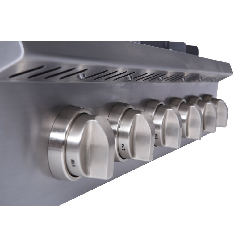Plaque de cuisson au gaz 36 po avec 6 brûleurs